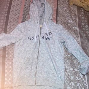 This is a zip up sweater!